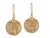 medallion earrings 14 k gold