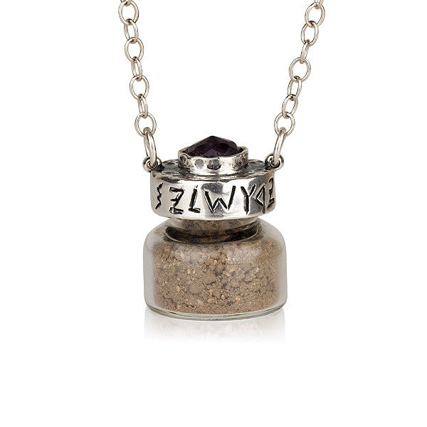 Silver Temple Mount Soil Necklace