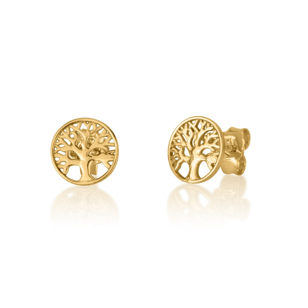 Tree of life earrings gold