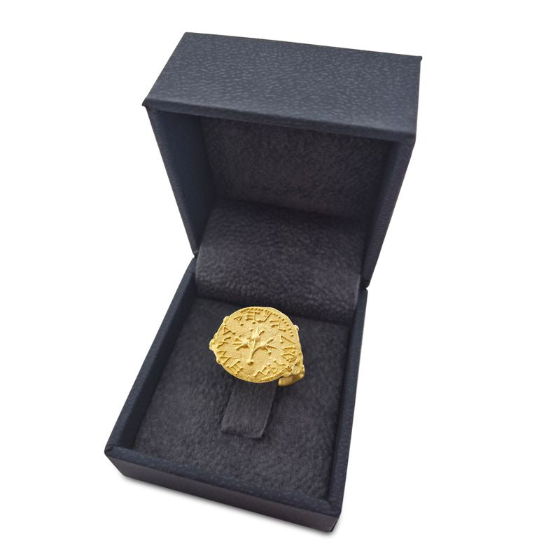 Gold half shekel ring