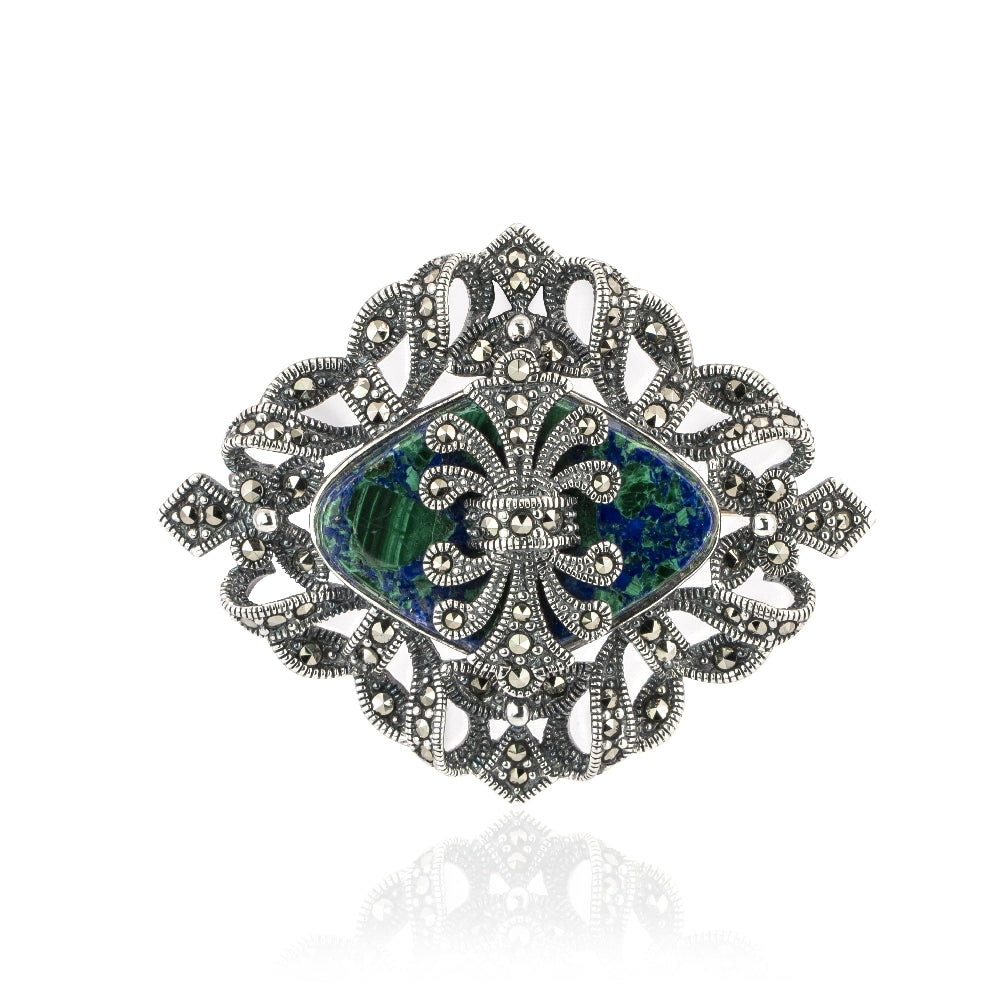 Eilat stone brooch