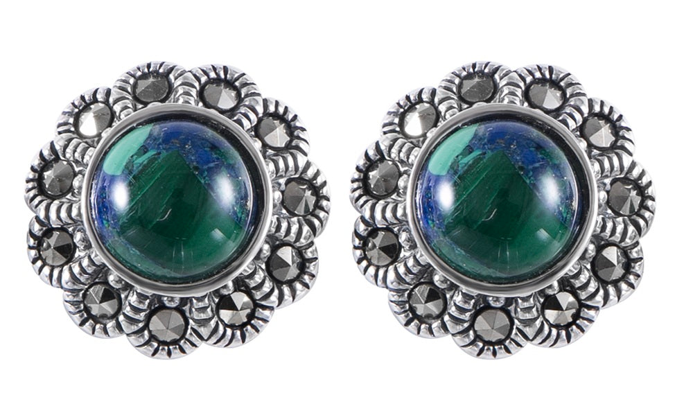 Silver Eilat Stone Earrings