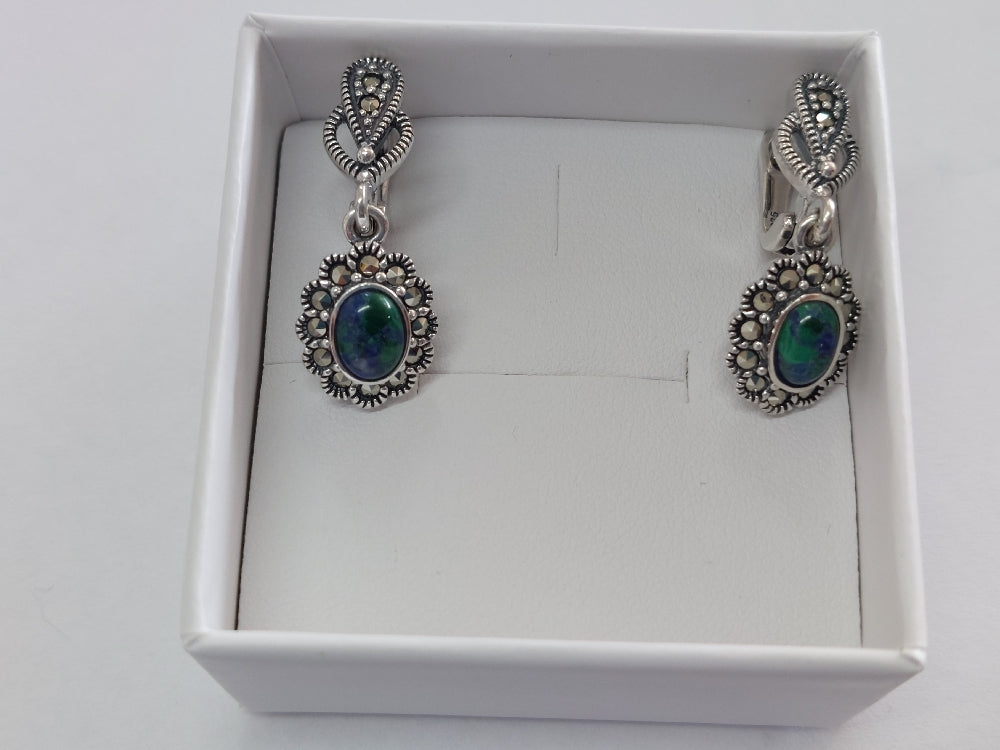 Silver Eilat Stone Earrings
