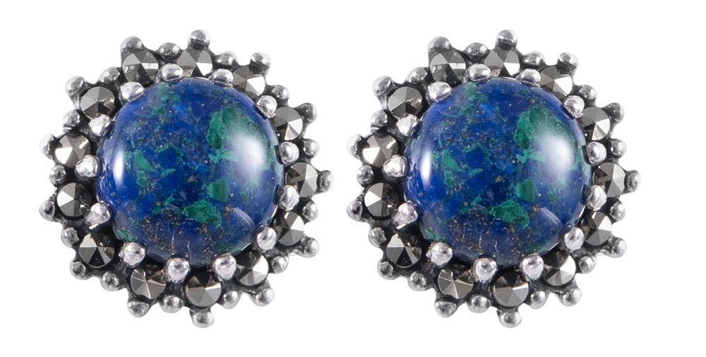 Silver Eilat Stone Earrings