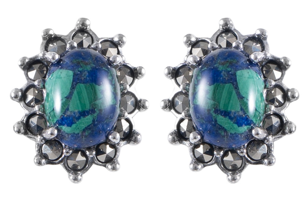 Silver Eilat Stone Earrings