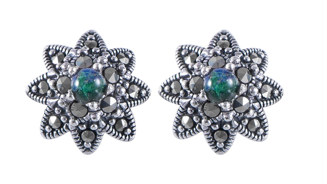 Silver Eilat Stone Earrings