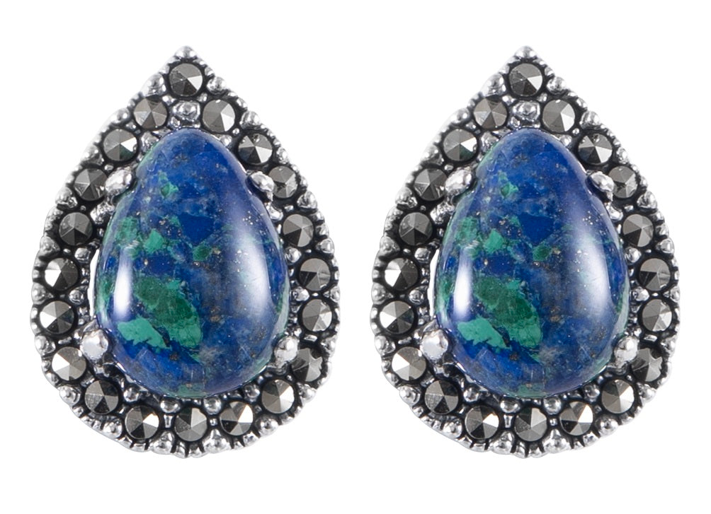 Silver Eilat Stone Earrings