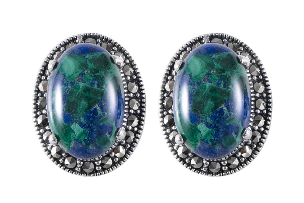 Silver Eilat Stone Earrings