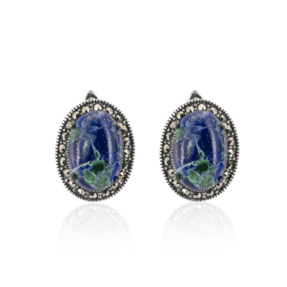 Silver Eilat Stone Earrings