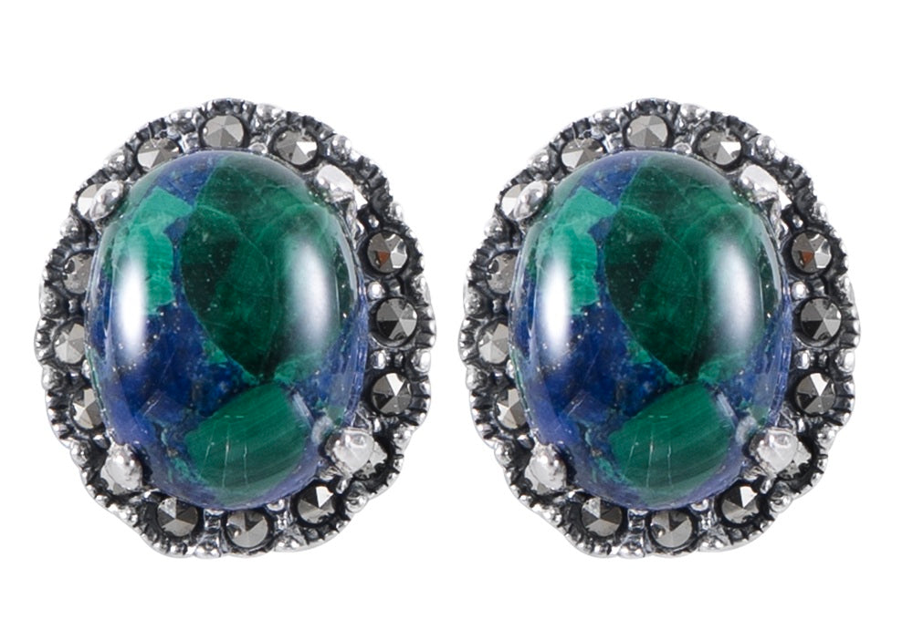 Silver Eilat Stone Earrings