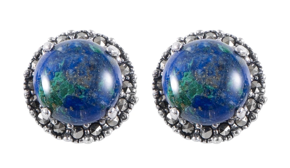 Silver Eilat Stone Earrings