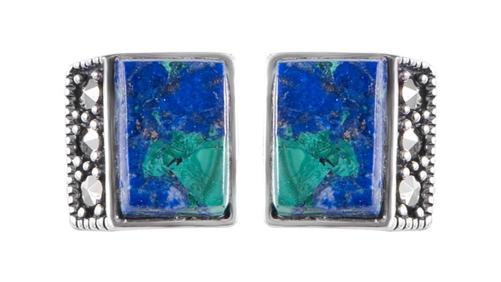 Silver Eilat Stone Earrings