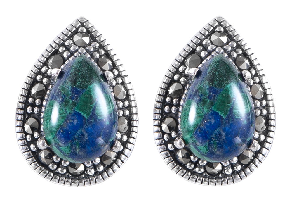 Silver Eilat Stone Earrings