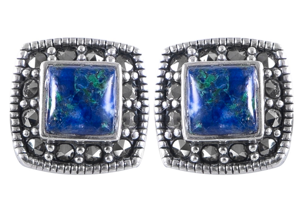 Silver Eilat Stone Earrings