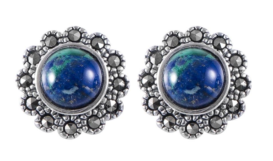 Silver Eilat Stone Earrings