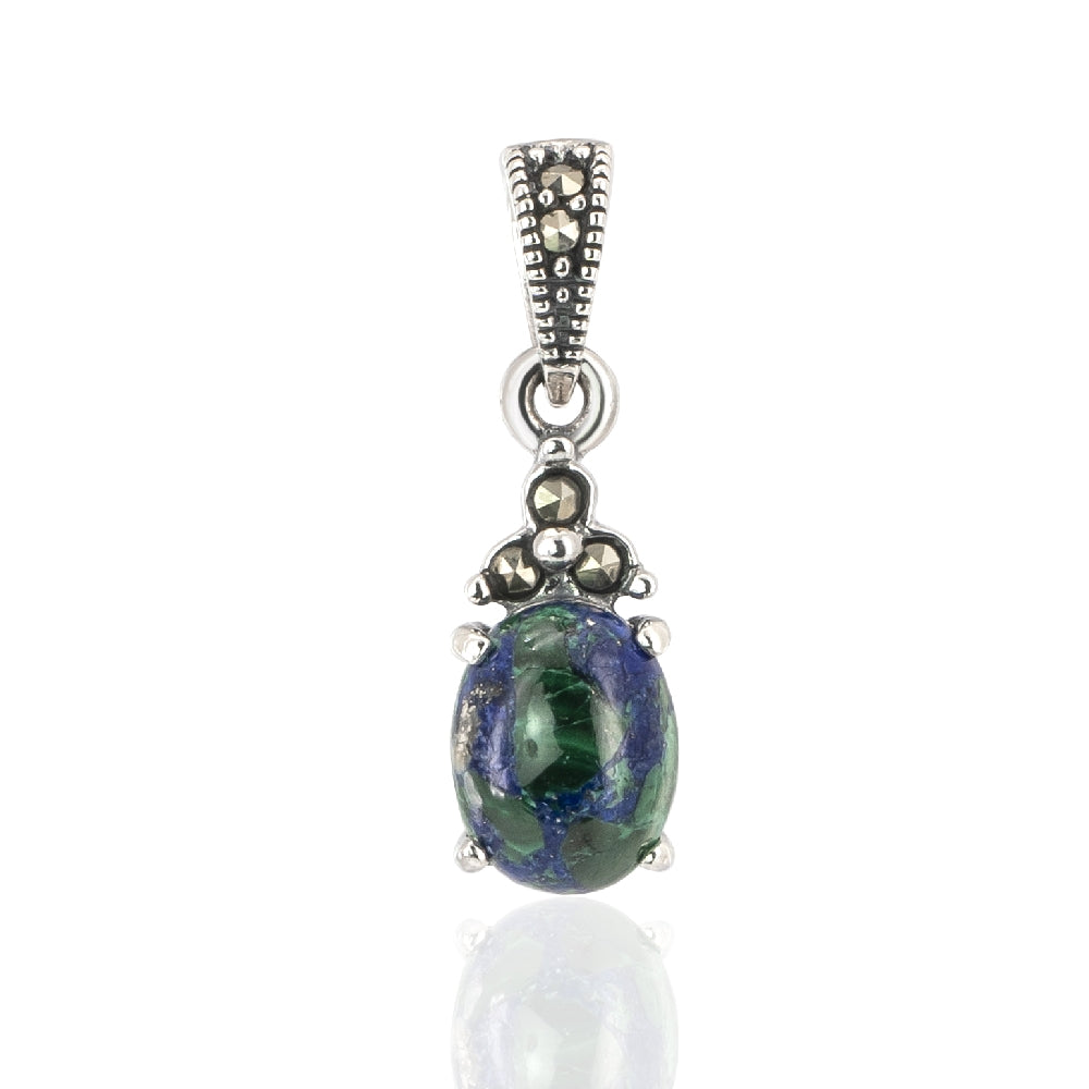 Silver Eilat Stone Pendant