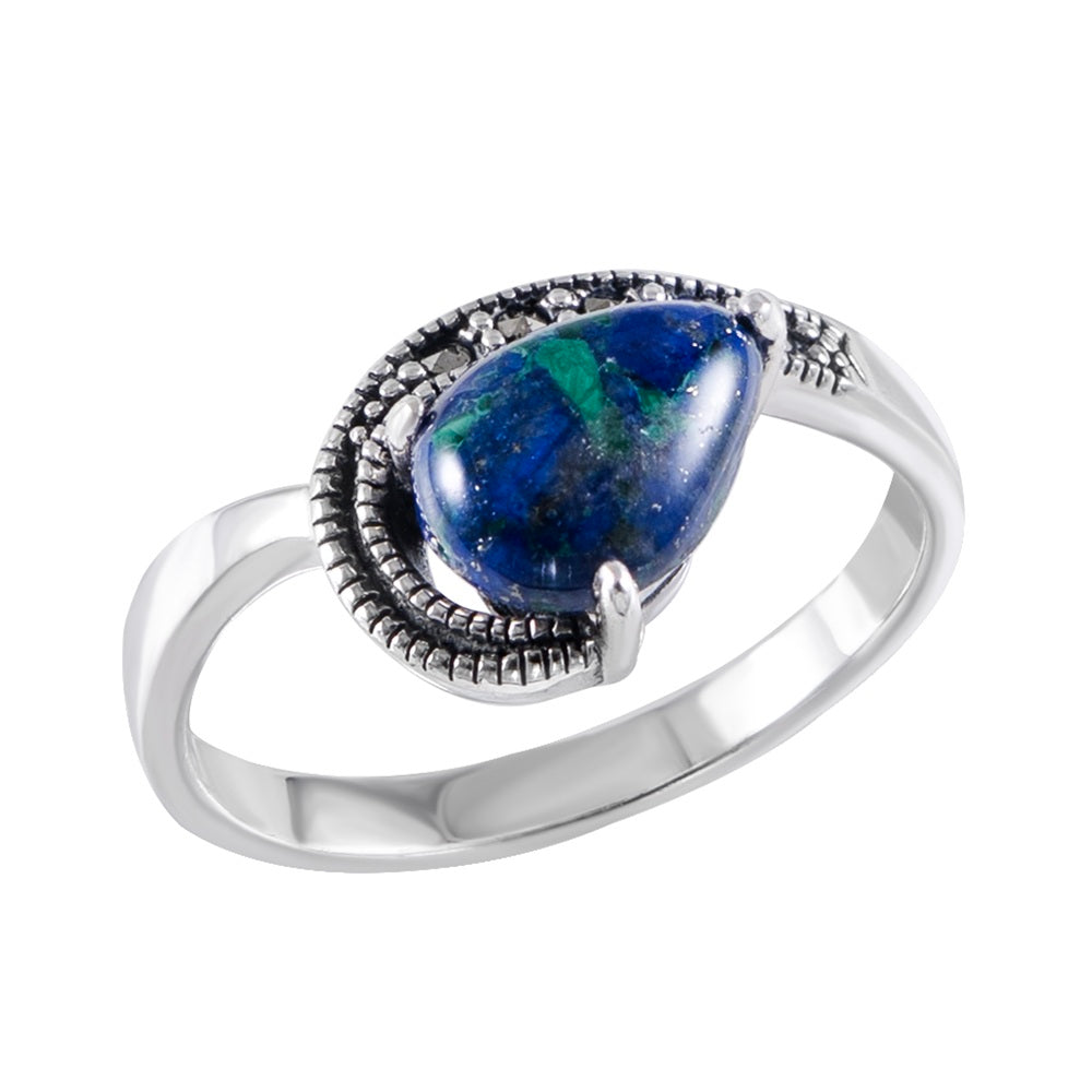 Silver Eilat Stone Ring