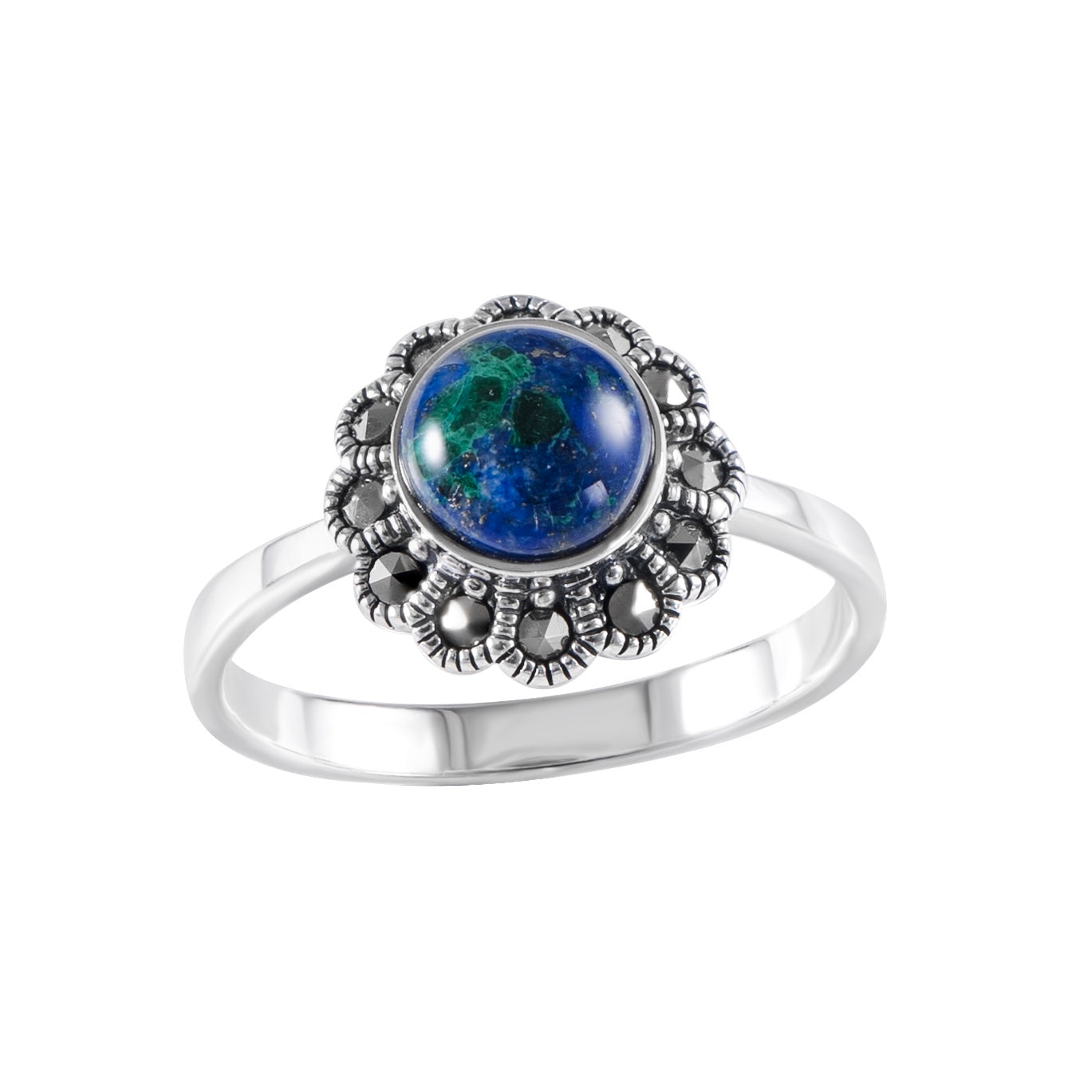 Silver Eilat Stone Ring