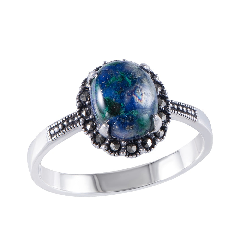 Silver Eilat Stone Ring