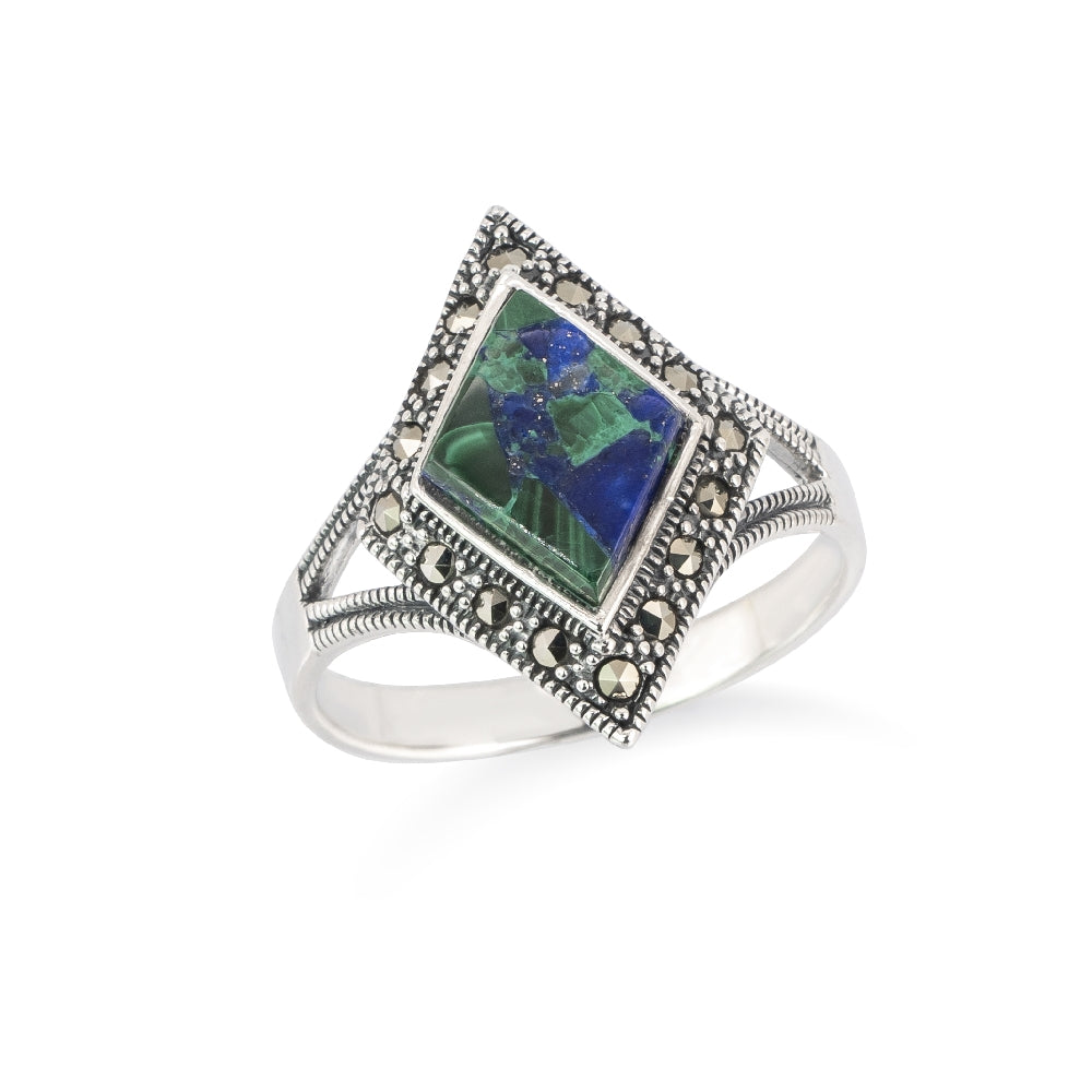 Silver Eilat Stone Ring