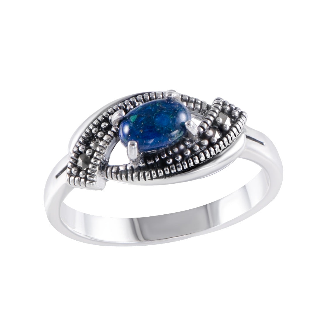 Silver Eilat Stone Ring