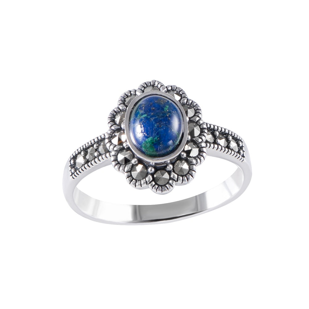 Silver Eilat Stone Ring