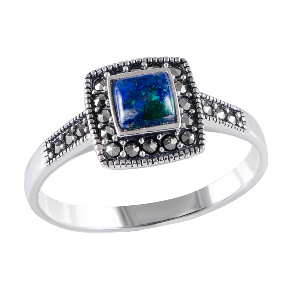 Silver Eilat Stone Ring