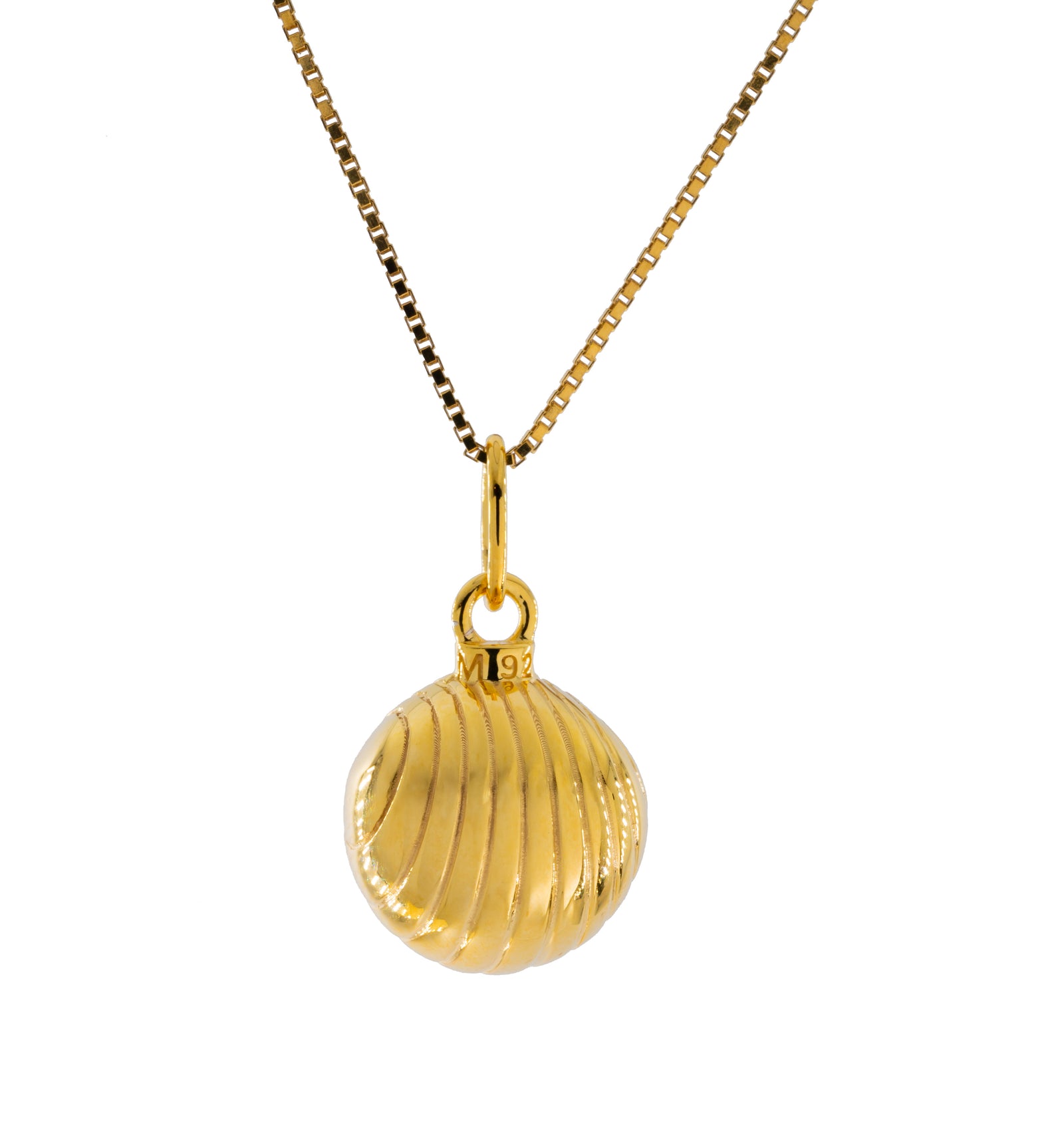 Gold-plated round Golden Bell Necklace