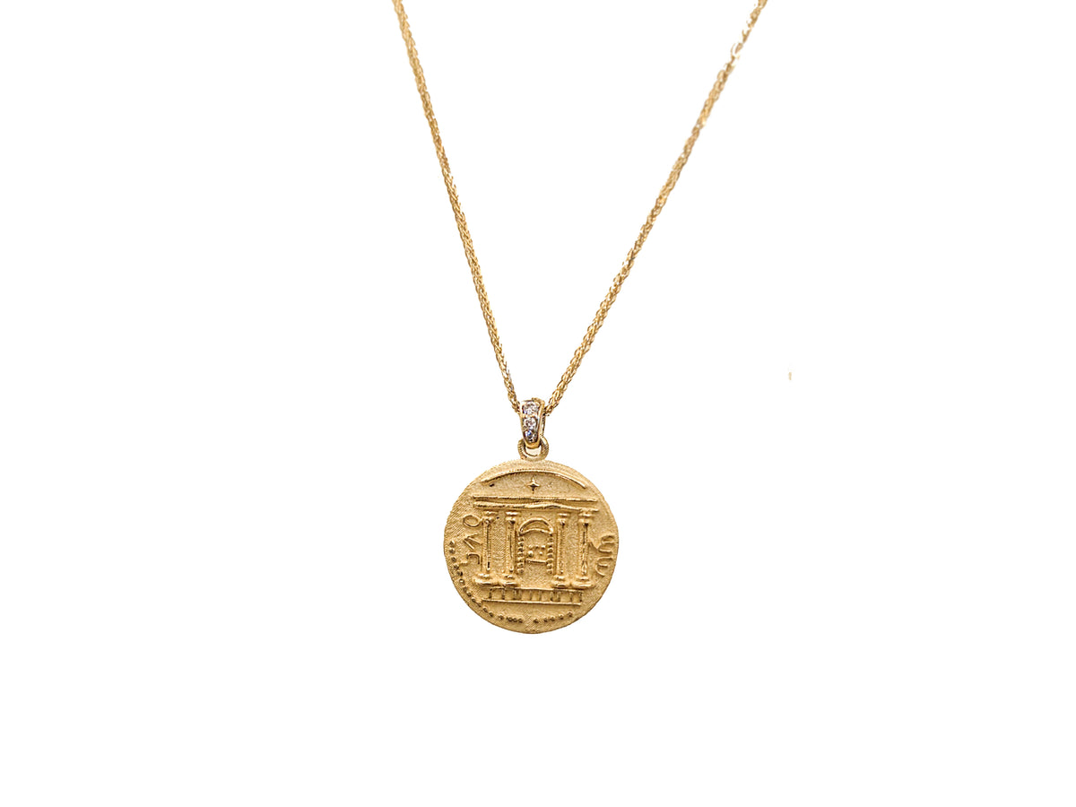 Half-Shekel - Temple Façade Gold Necklace