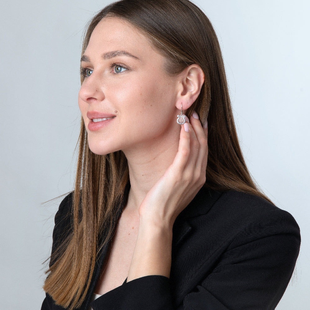 Harp of David Earrings