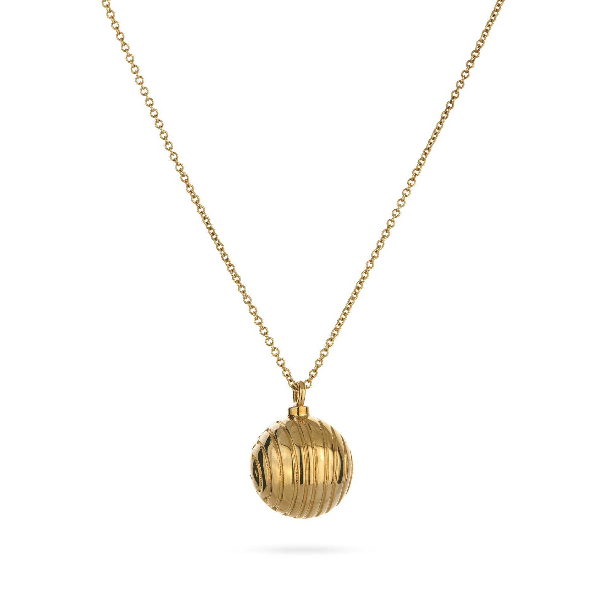 14K Gold Bell Necklace Original size - City of David Store