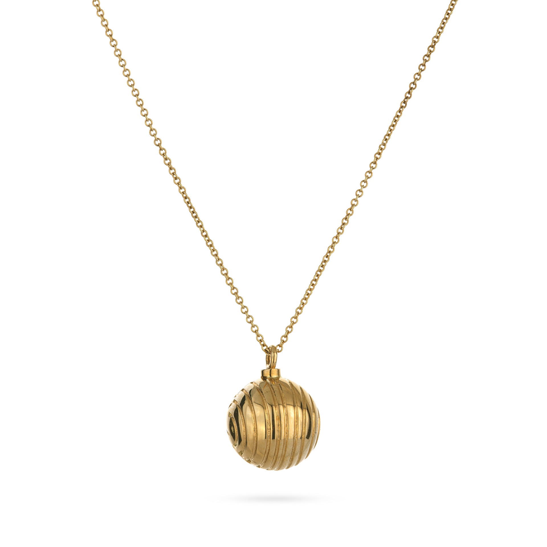 14K Gold Bell Necklace Original size