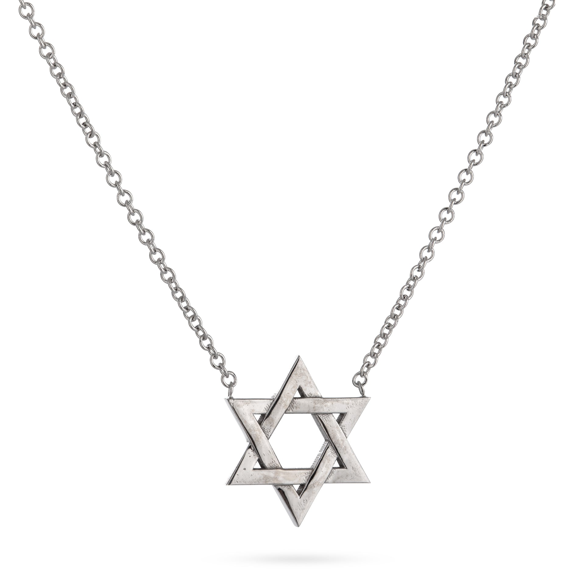 White Gold Star of David