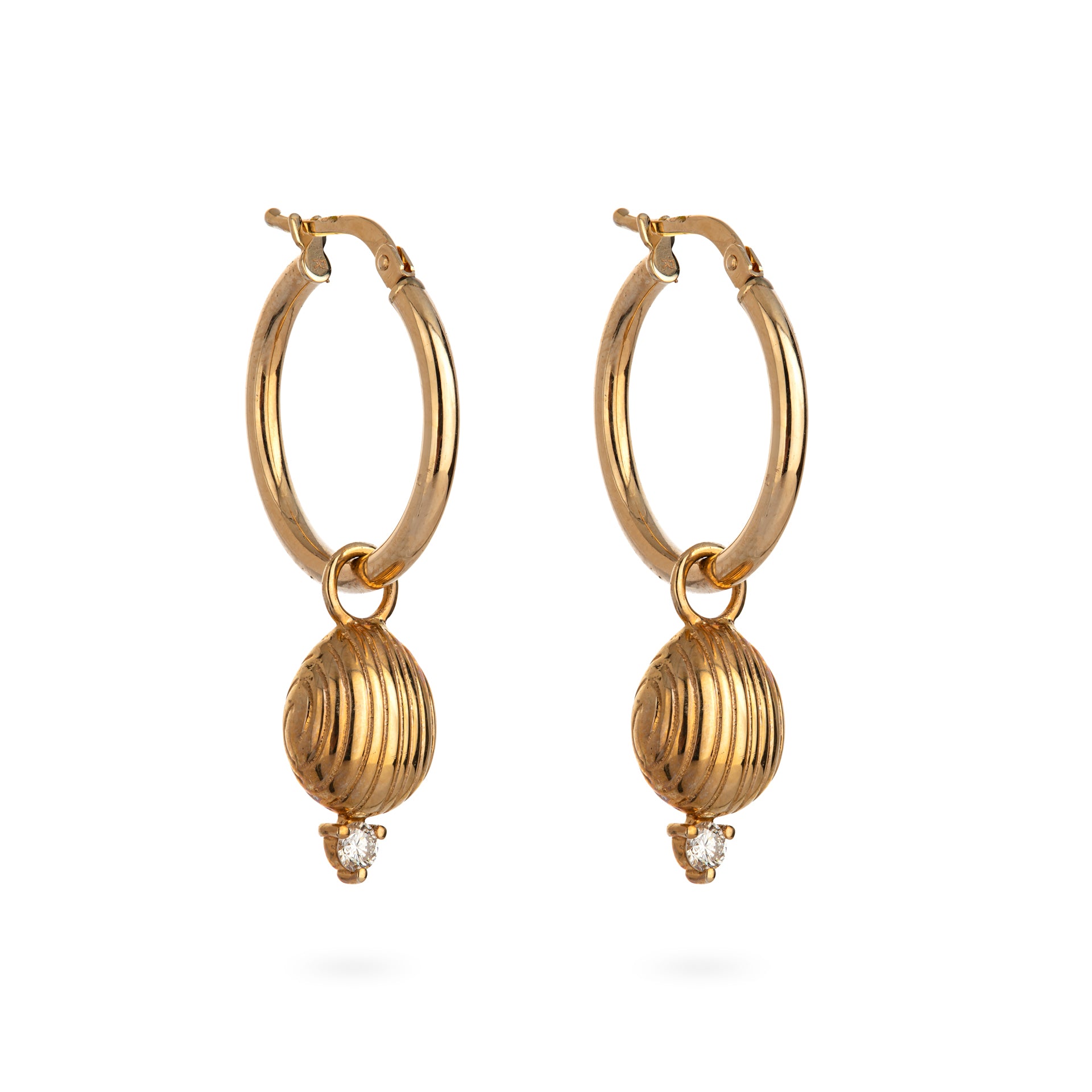 Golden Bell earrings Diamonds and Earrings