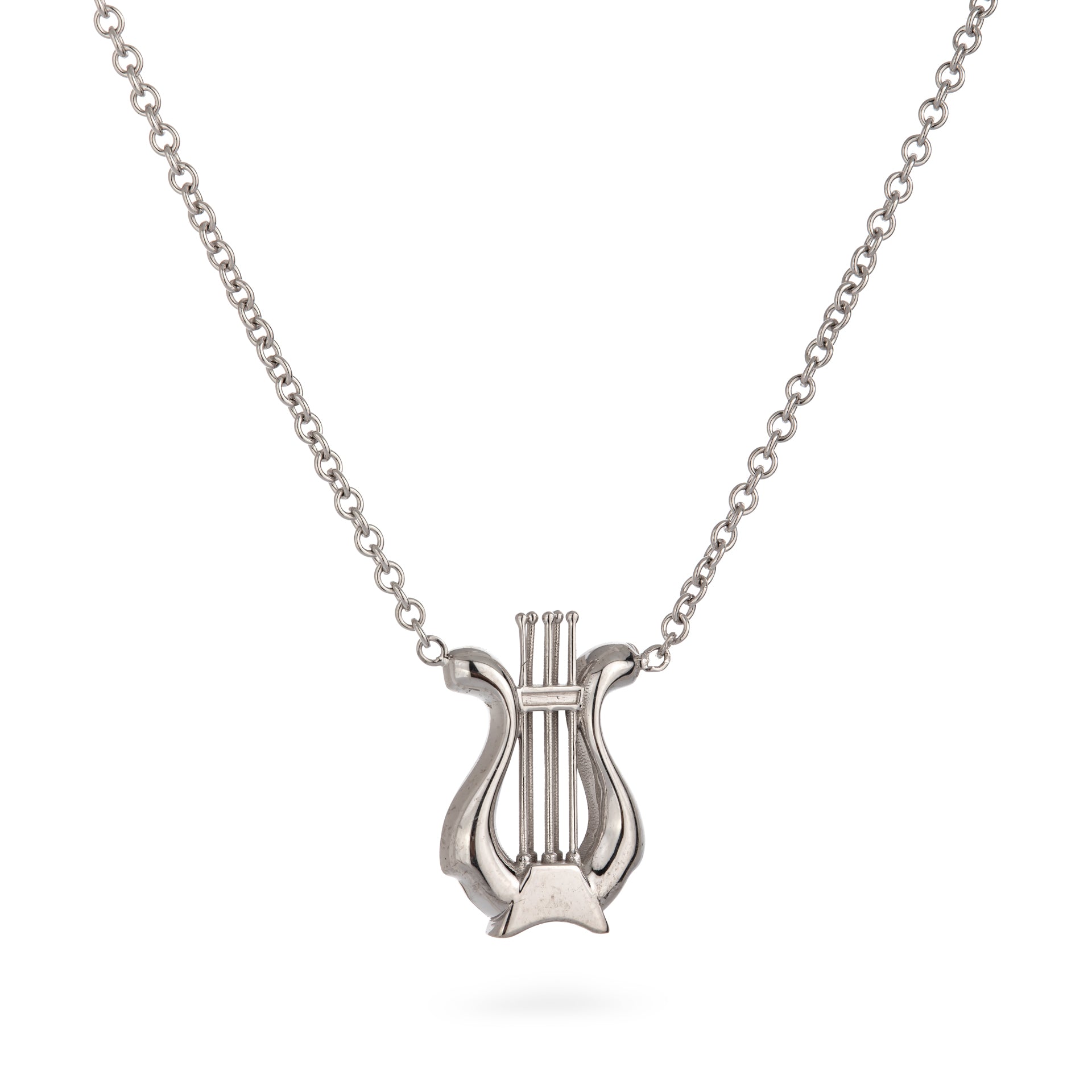 White Gold Harp Of David 14K