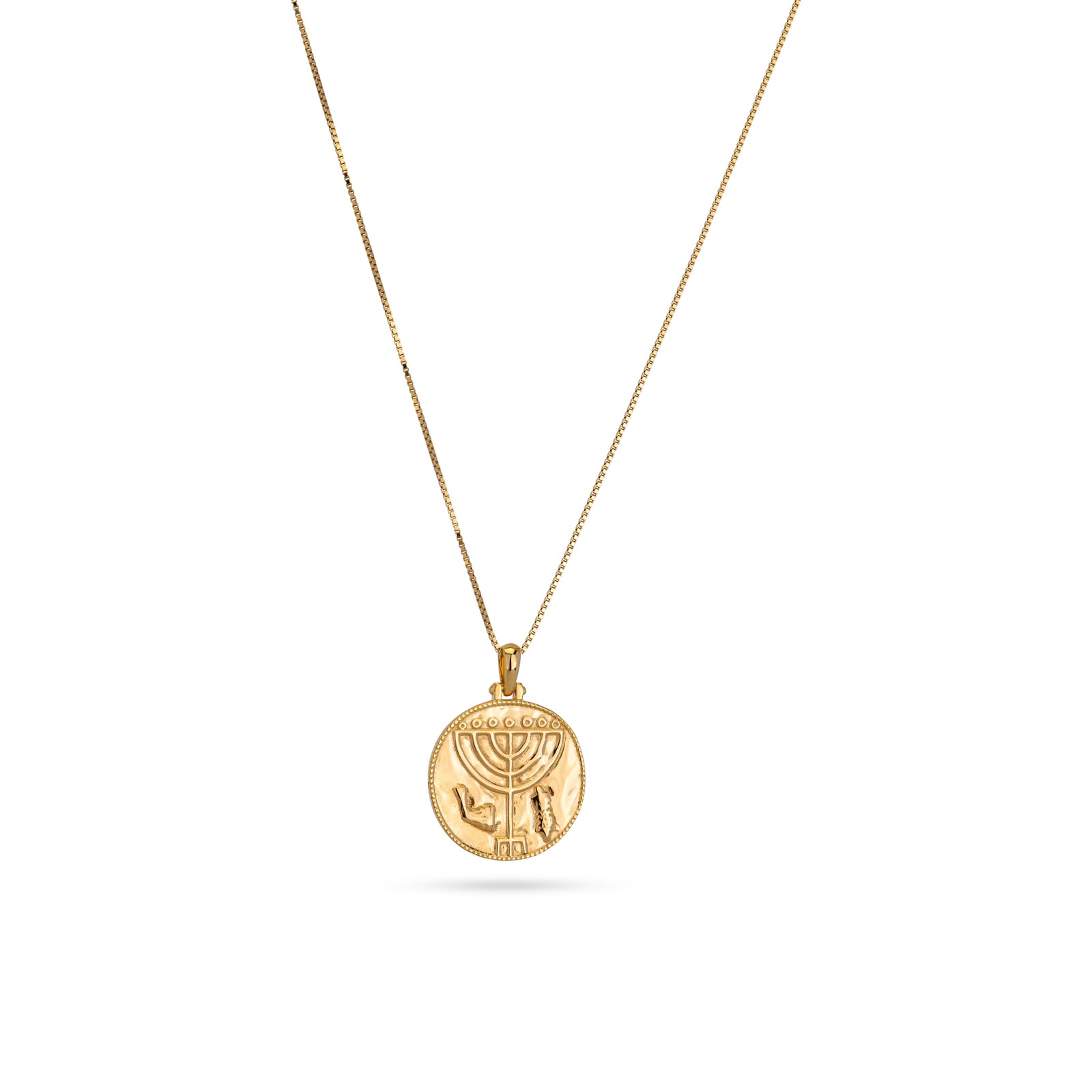 Menorah Medallion Necklace