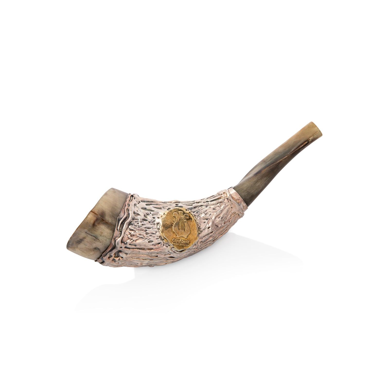 Silver-Plated Ram’s Horn Shofar