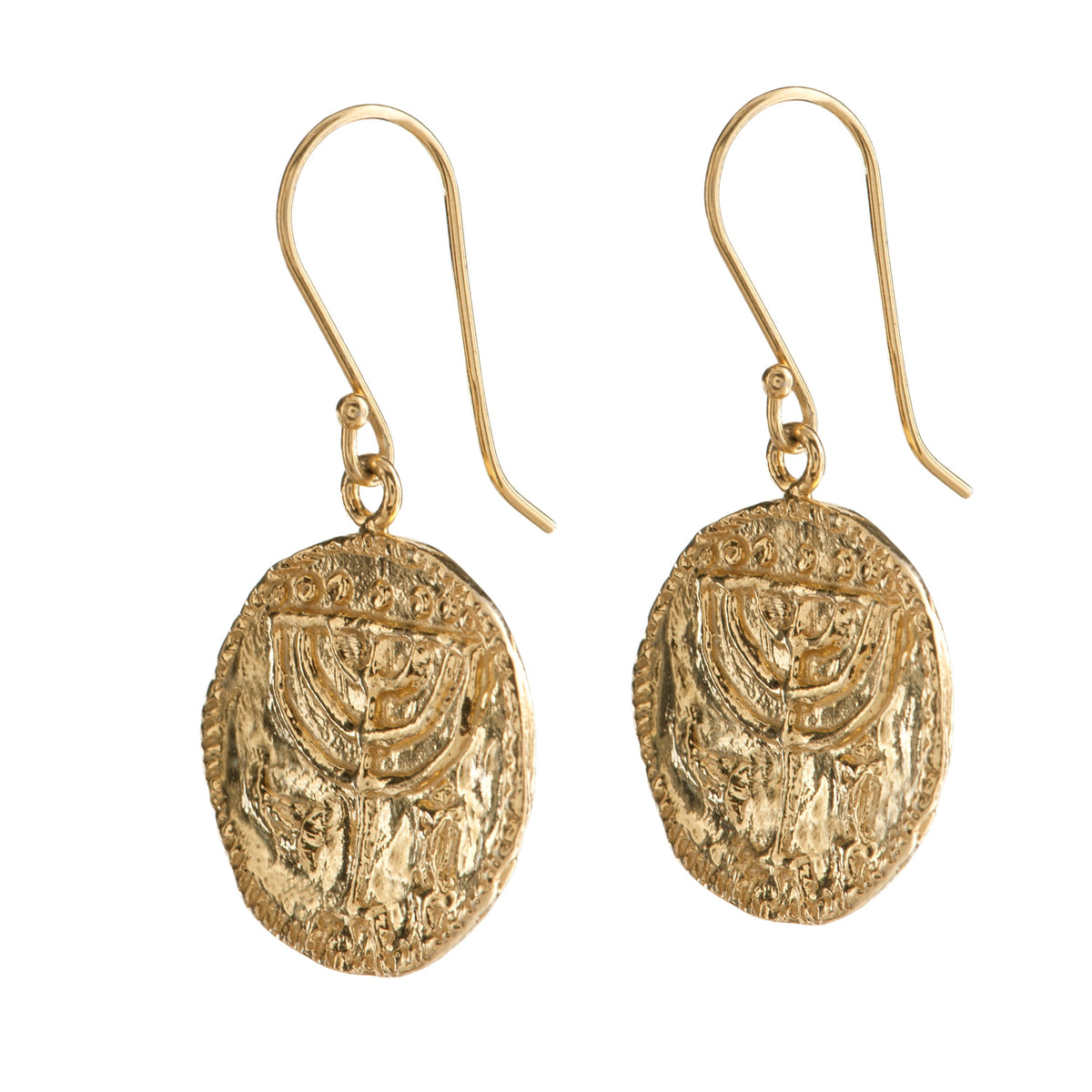 Medallion Earrings silver and gold