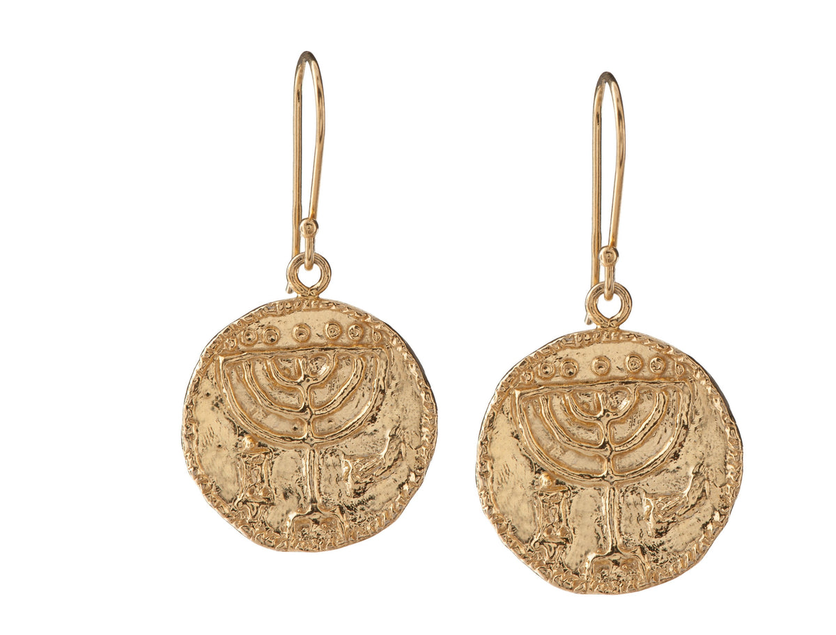 Medallion Earrings silver and gold