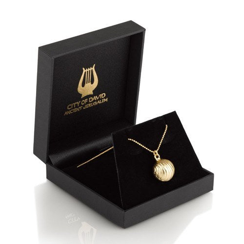 14K Gold Bell Necklace Original size