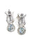 STUD  earrings silver with roman glass