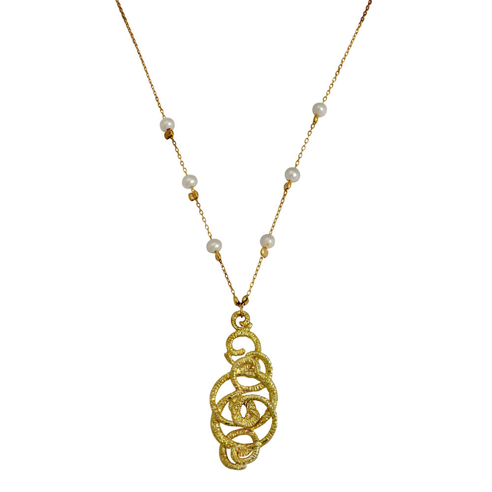 Royal Capital Necklace with Pearls