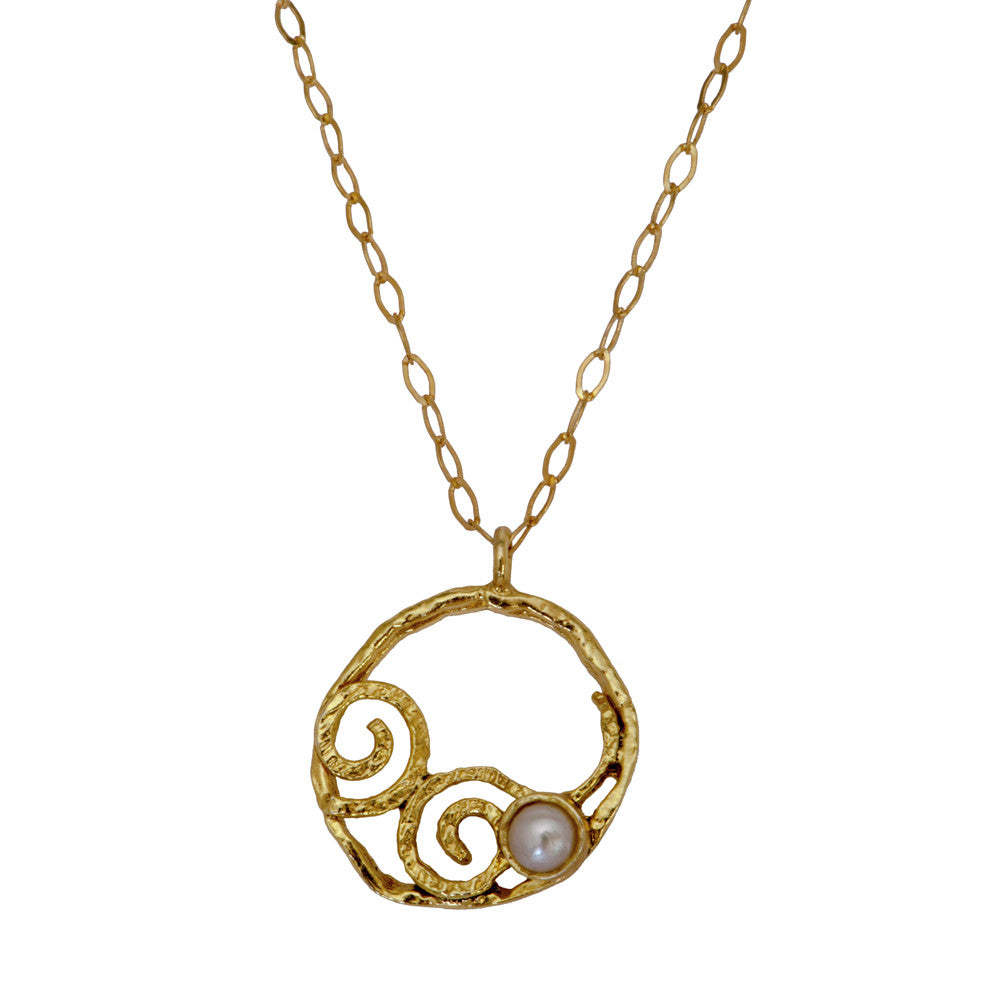 Royal Capital Hoop Necklace