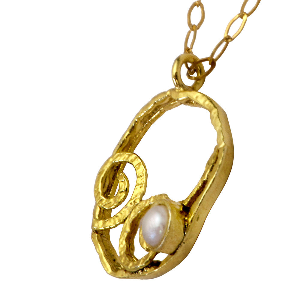Royal Capital Hoop Necklace