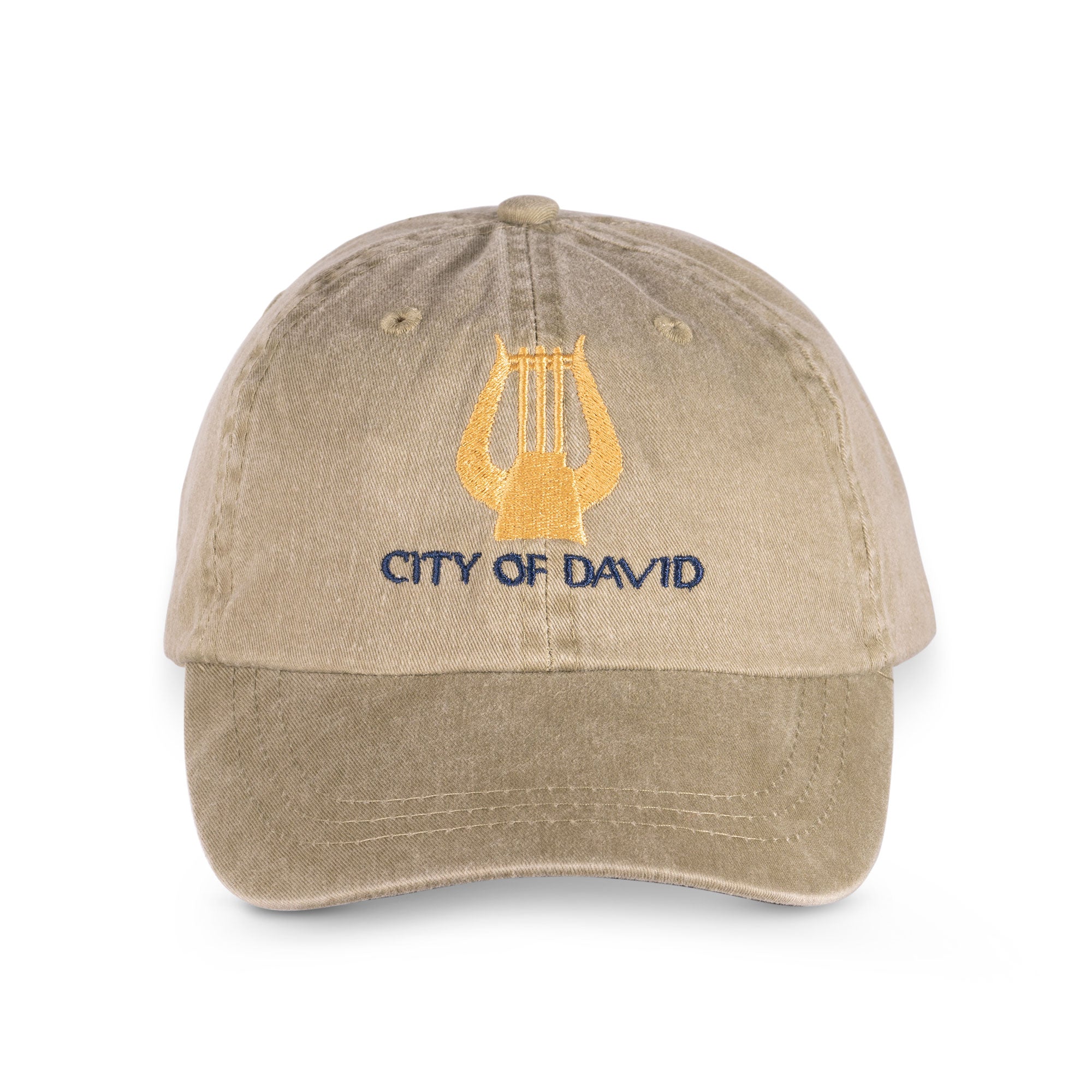 City of David  beige baseball cap