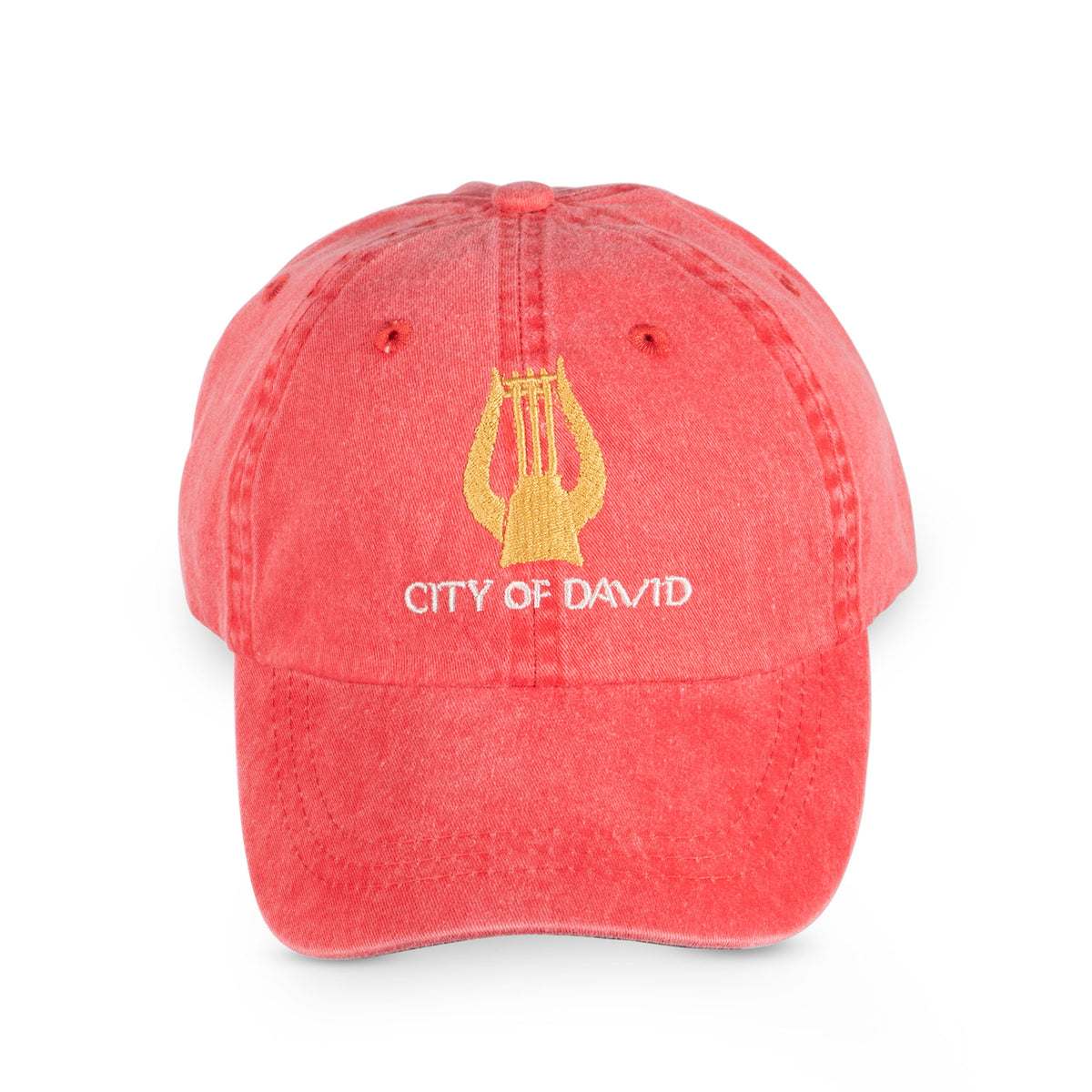 city of david red baseball cap