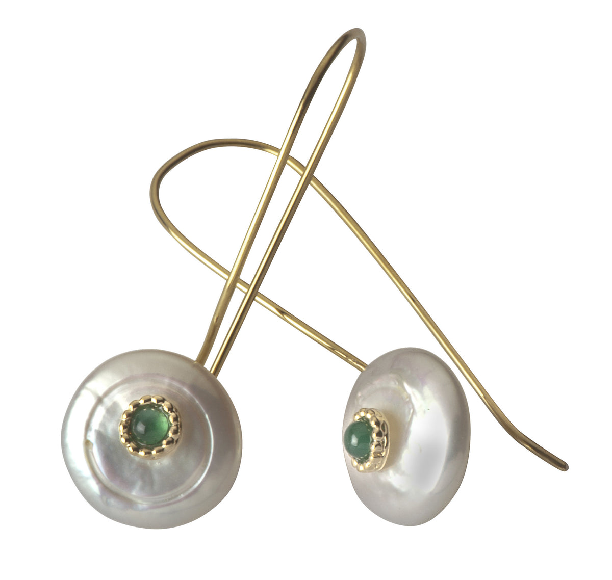 Gold Plated Queen Helene Drop Earrings