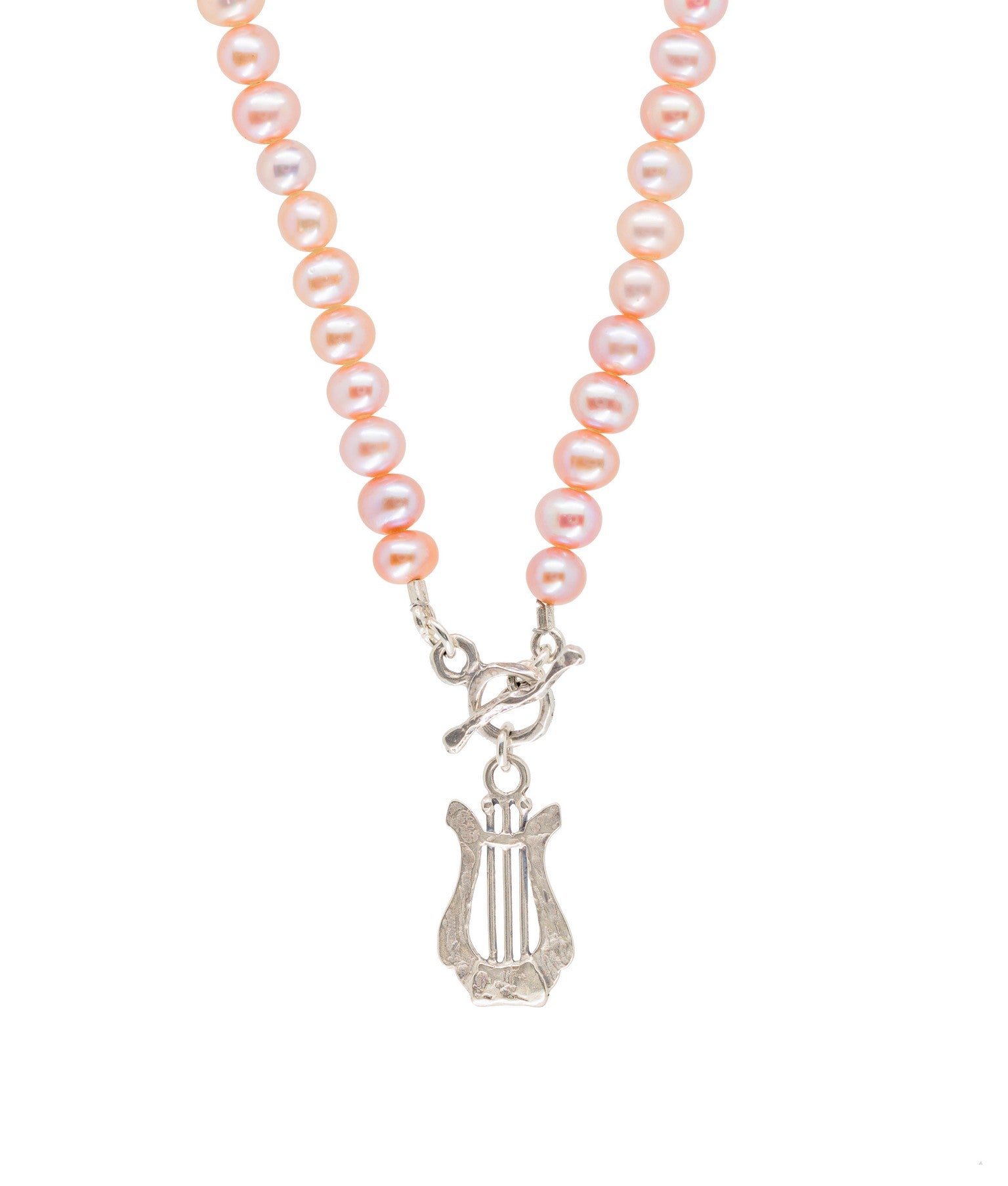 David's Harp PINK PEARL Necklace.