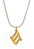 silver gold plated pendant letter : H