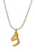 silver gold plated pendant letter : B